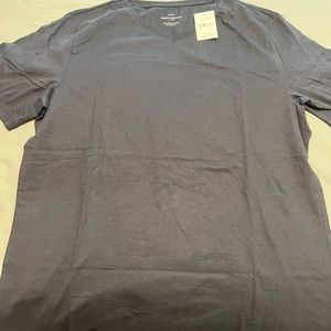 Organic V-Neck T-Shirt Ink Navy